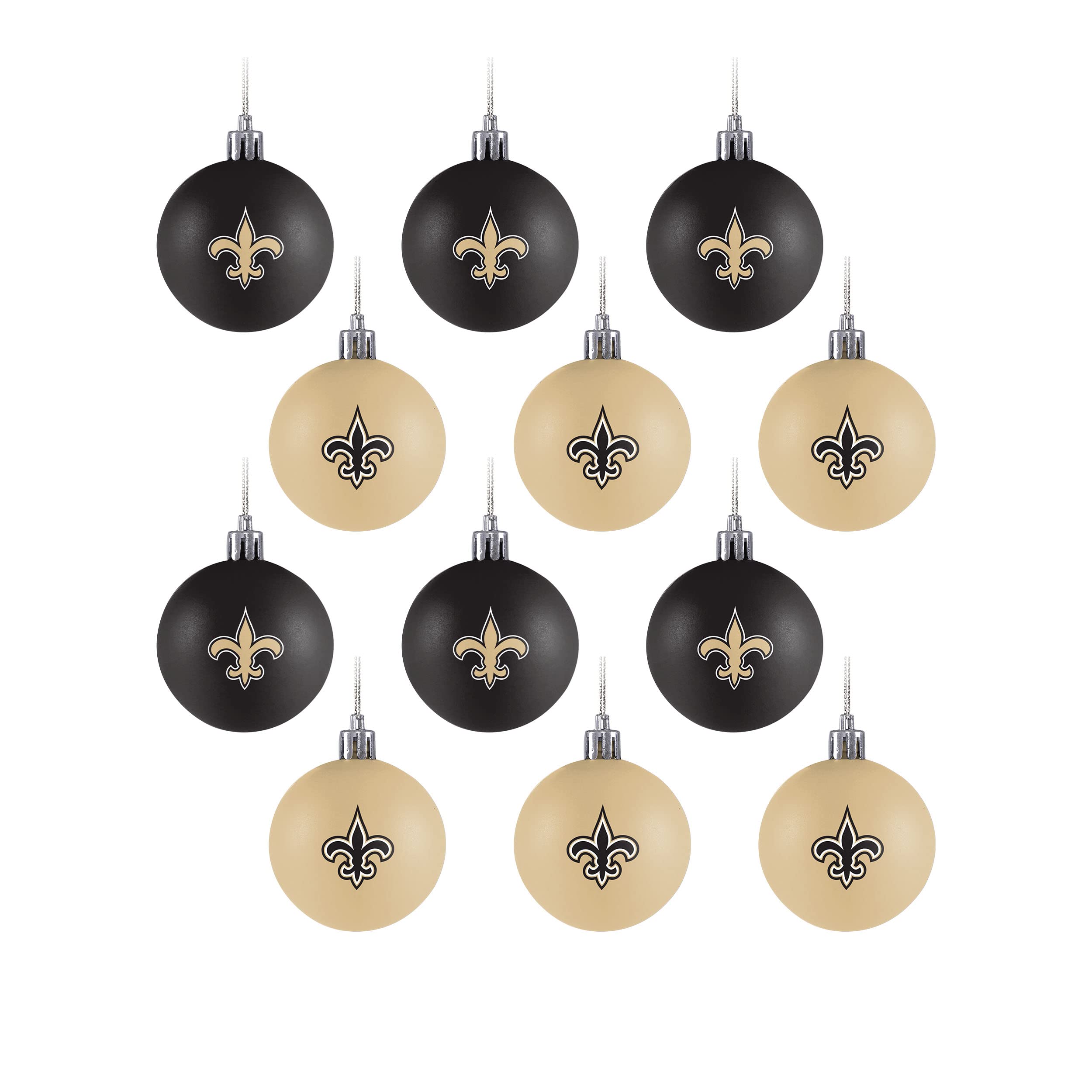 FOCO NFL Team Logo 12-Pack Ball Hanging Tree Holiday Ornament Set