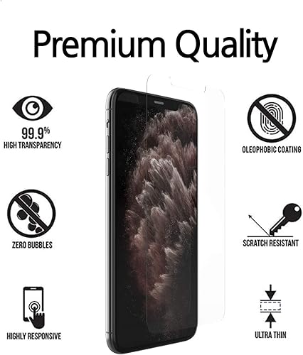 Miniatura 3 de Dome Glass Protector de pantalla para iPhone 11 Pro Max, protector de pantalla de vidrio templado completo con tecnología de dispersión de líquidos