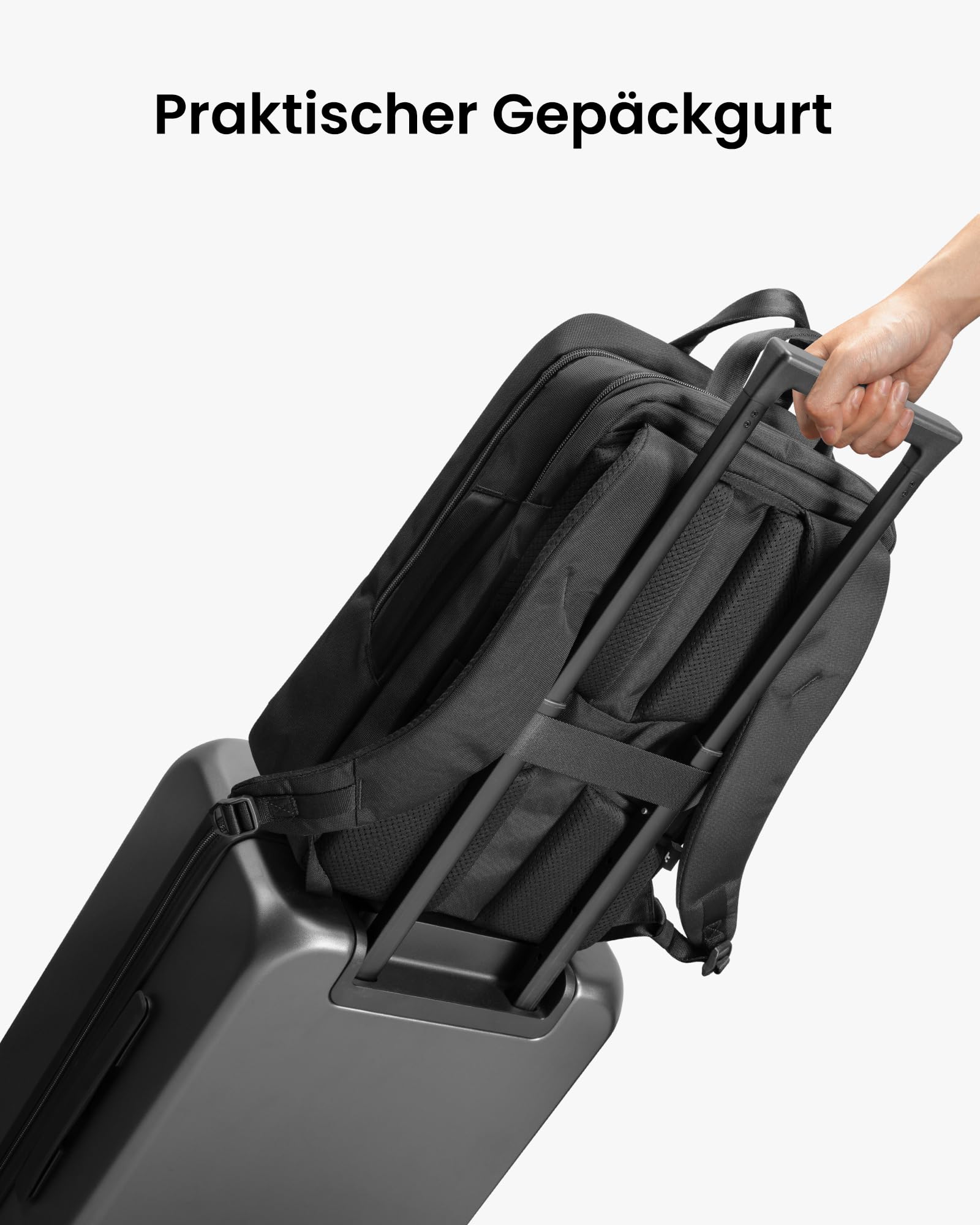 tomtoc 24L Business Laptop Rucksack für 15,6 16 17,3 Zoll Computer, Tagesrucksack Professional Backpack Rucksäcke mit Kabel Durchgangstasche für Büro, Arbeit, Alltag, Schwarz