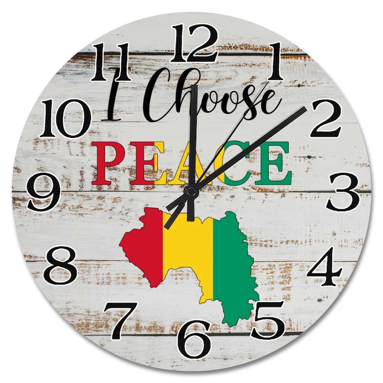 Horloge murale de ferme Guinée pour créer une ambiance paisible au salon