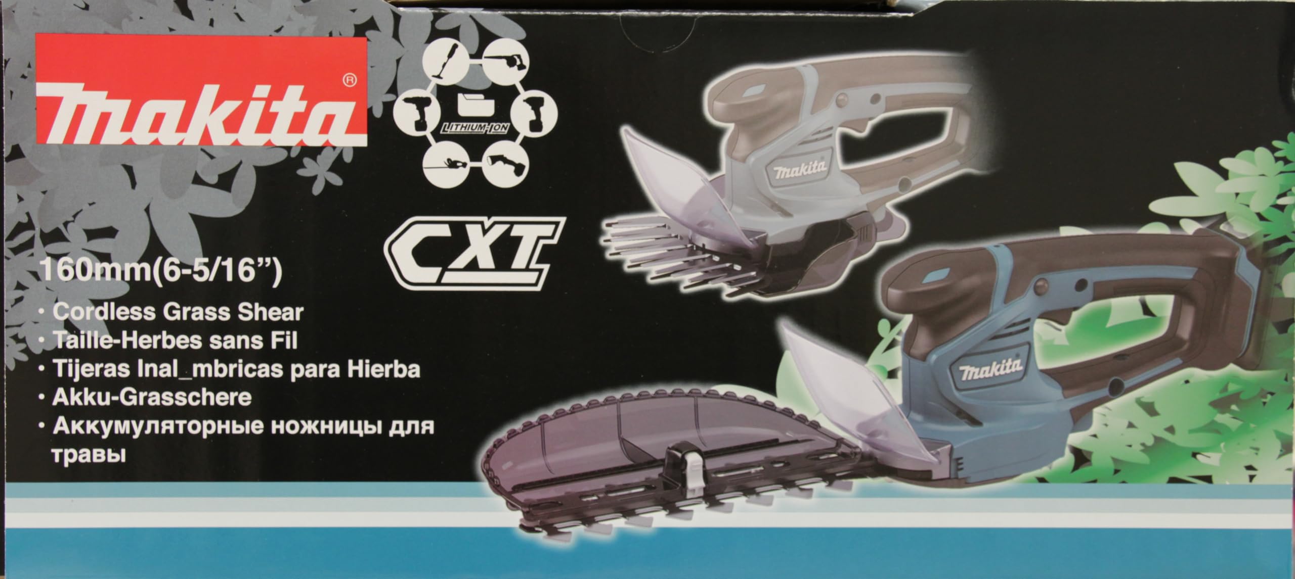 Makita UM600DSMEX akumulatorowe nożyce do trawy/krzewów 10,8 V/4,0 Ah, 2 akumulatory + ładowarka