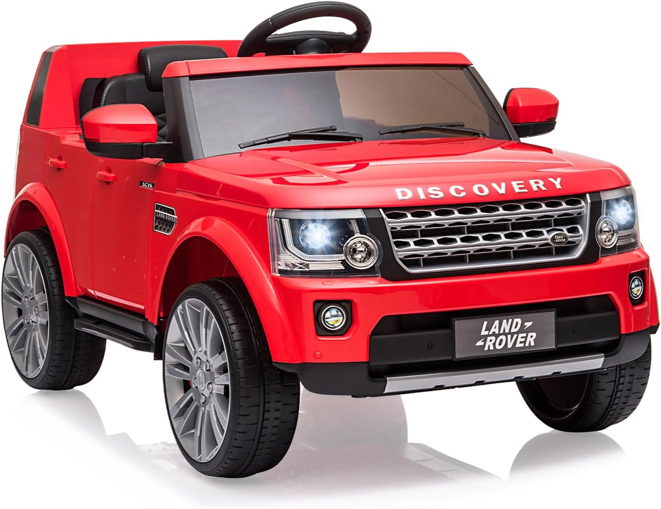 GAOMONLicensed Land Rover Ride on Car, 12V 4.5 MPH Ride on Toys for Toddler 3-8, Kids Electric Car with Parent Remote Control, Music Player, MP3, LED Lights, Red