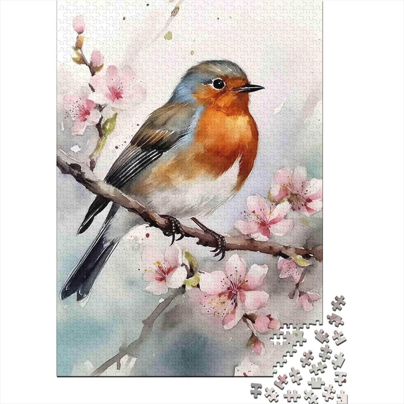 1000pcs Puzzle For Adults Bird Flower Branch Challenging