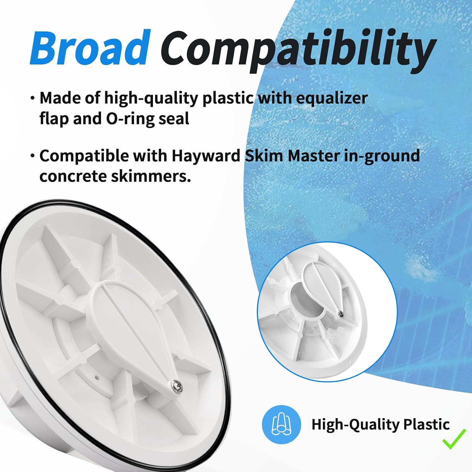 SP1070FV Pool Skimmer Float Valve Assembly for Hayward Skim Master Skimmers, Replacement in Ground Concrete Skimmers Float Valve Parts with O-Ring