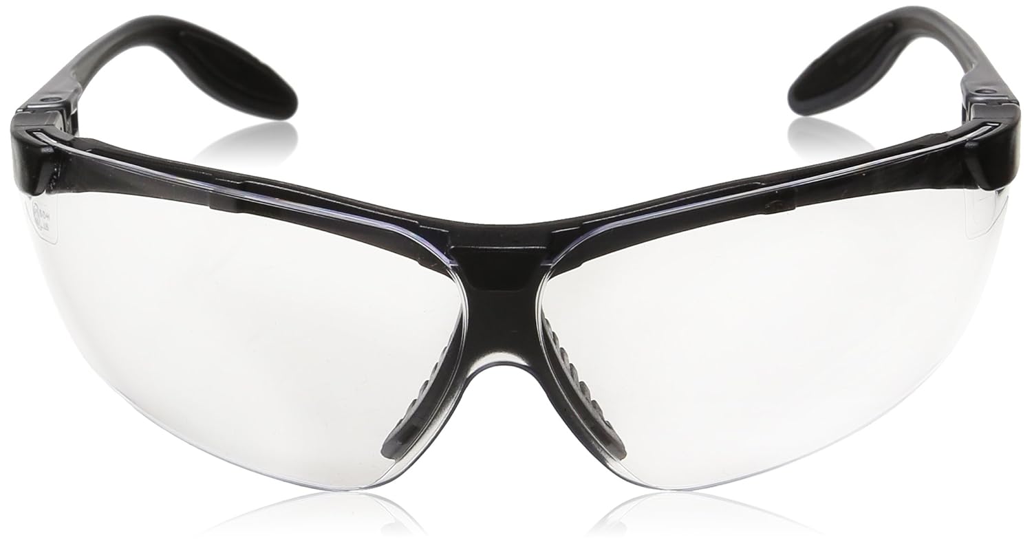 Honeywell S3700 Genesis Ultra-dura Eyewear, Anti-Scratch Coating, Pewter and Black Frame, Clear Lens (Pack of 10)