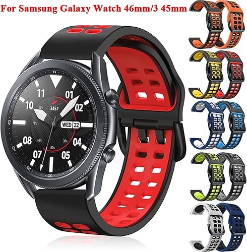 Miniatura 2 de SERDAS Correas de reloj inteligente de silicona de 0.866 in para Samsung Galaxy Watch3 3 1.772 in 1.811 in pulsera transpirable Gear S3 pulsera