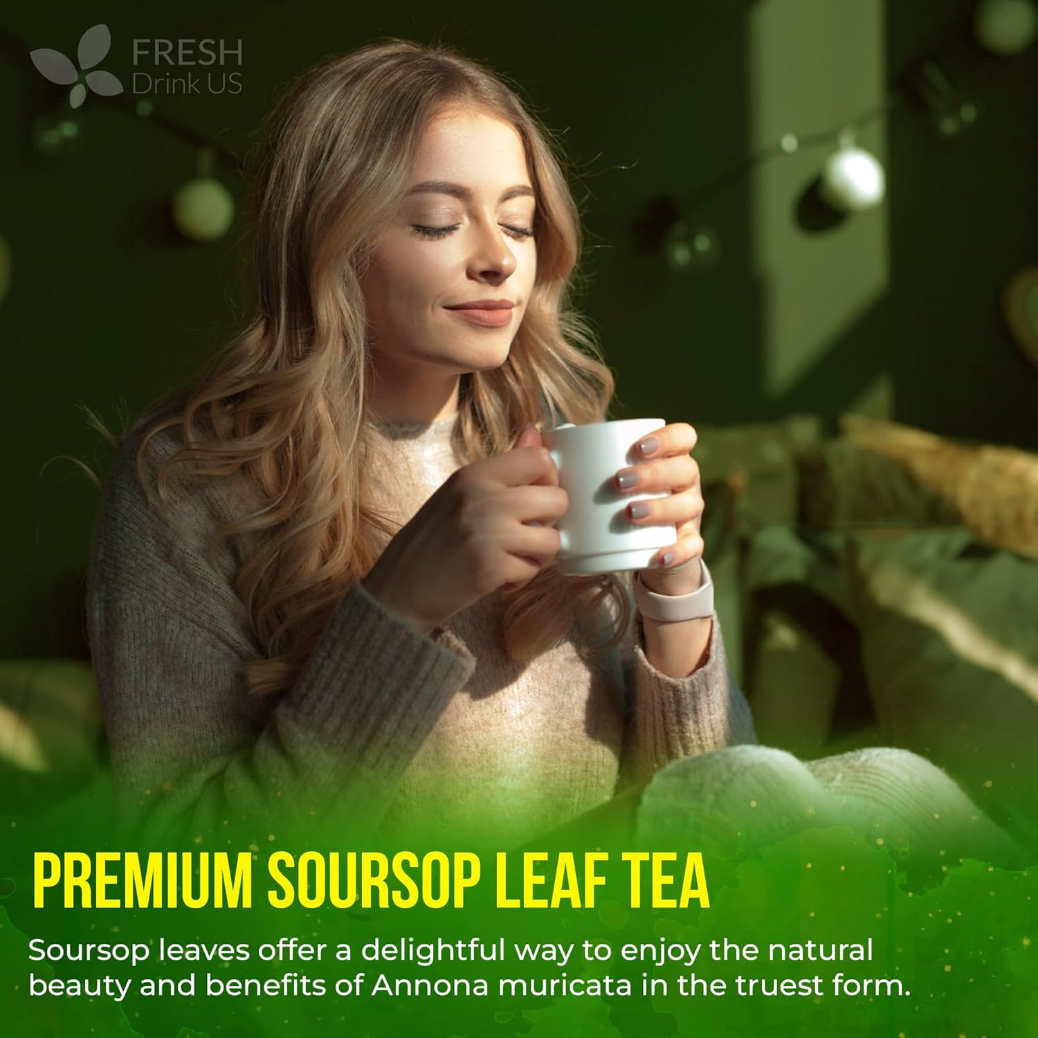 FreshDrinkUS, 120+ Premium Soursop Graviola Dried Leaves Tea, 40 Cups, 120-130 Natural Leaves, Whole Leaves, Wildcrafted, Graviola, Hoja Guanabana, Soursop Loose Leaf Herbal Tea, No Gluten, Vegan - Image 9