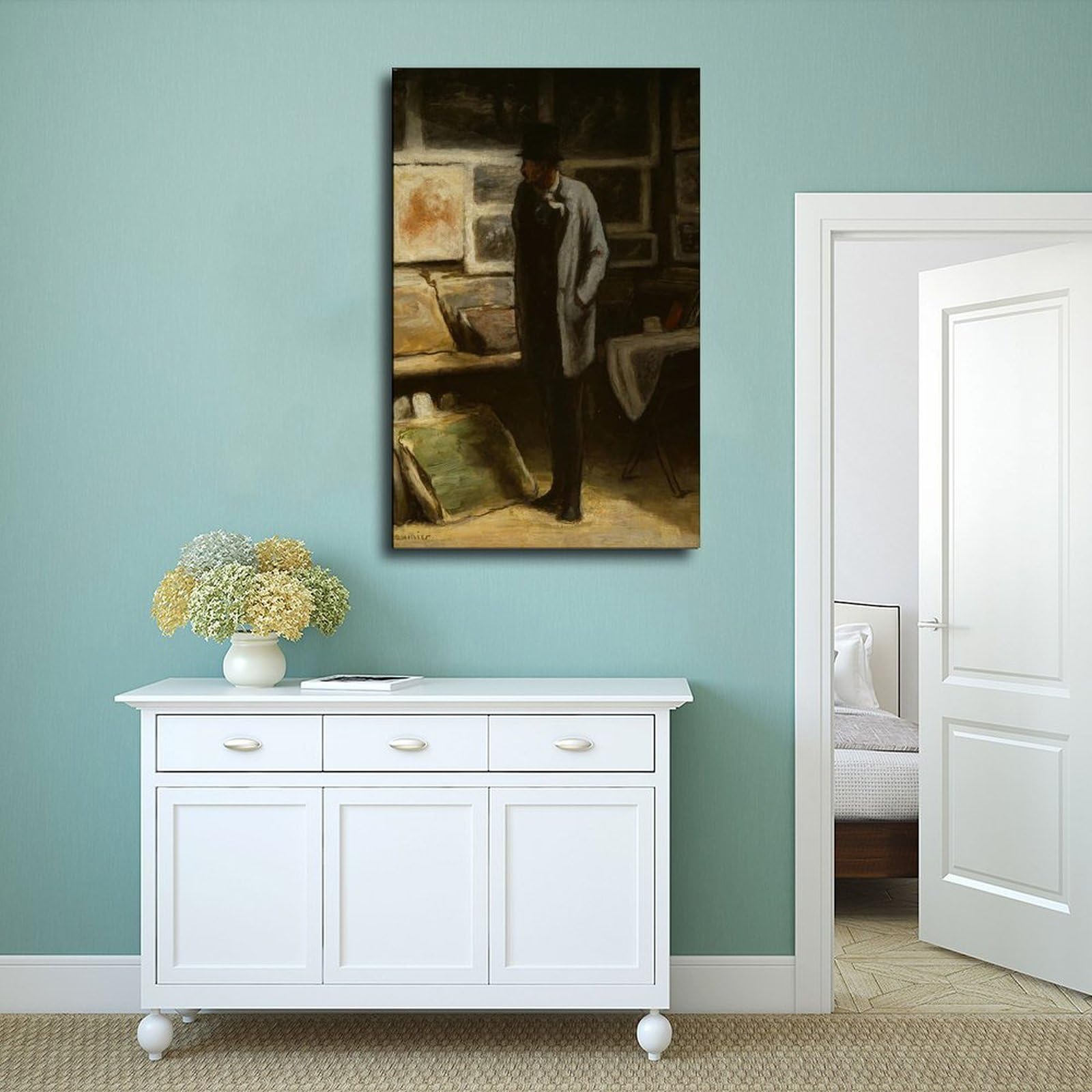 Honoré-Victorin Daumier Kunstdruck auf Leinwand, Wandkunst, Poster und Drucke, ästhetische Raumdekoration, für Schlafzimmer, Büro, 40 x 60 cm