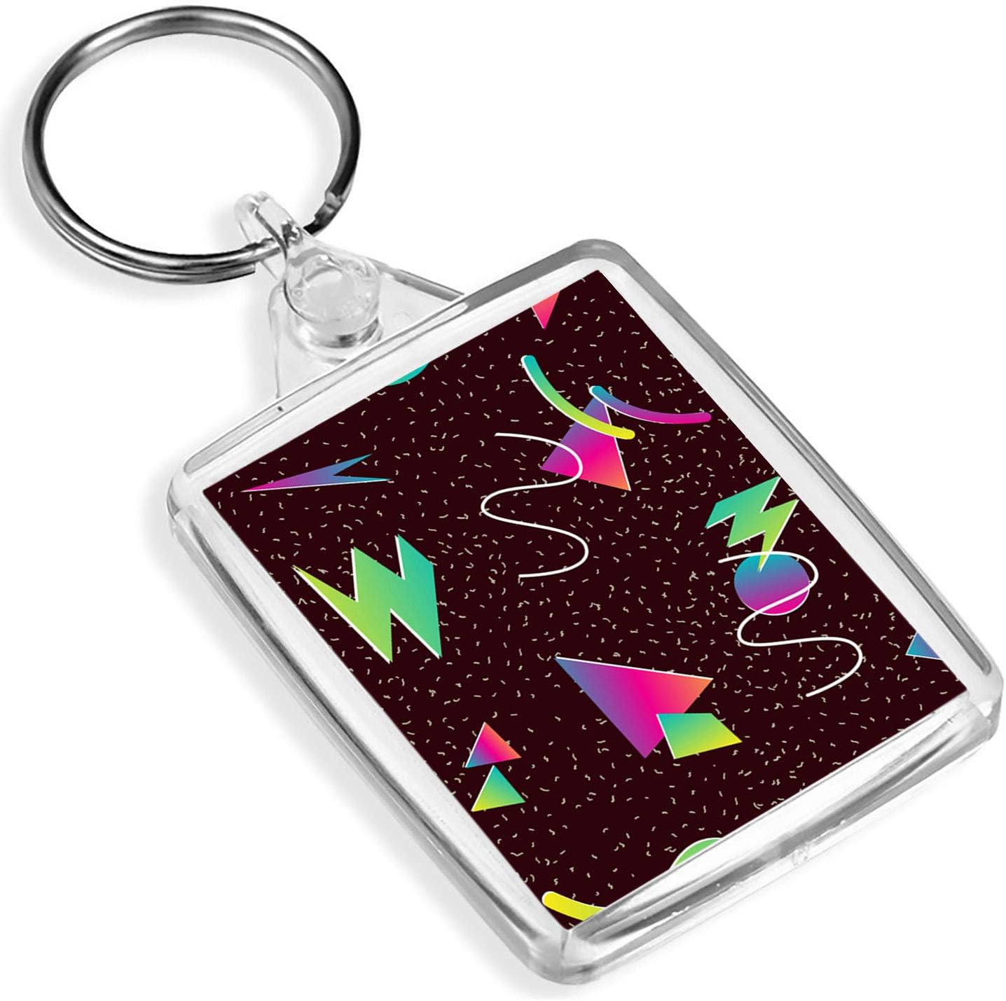 1 x Memphis Abstract Design Art Detail - Keyring - IP02 - Mum Dad Kids #3010