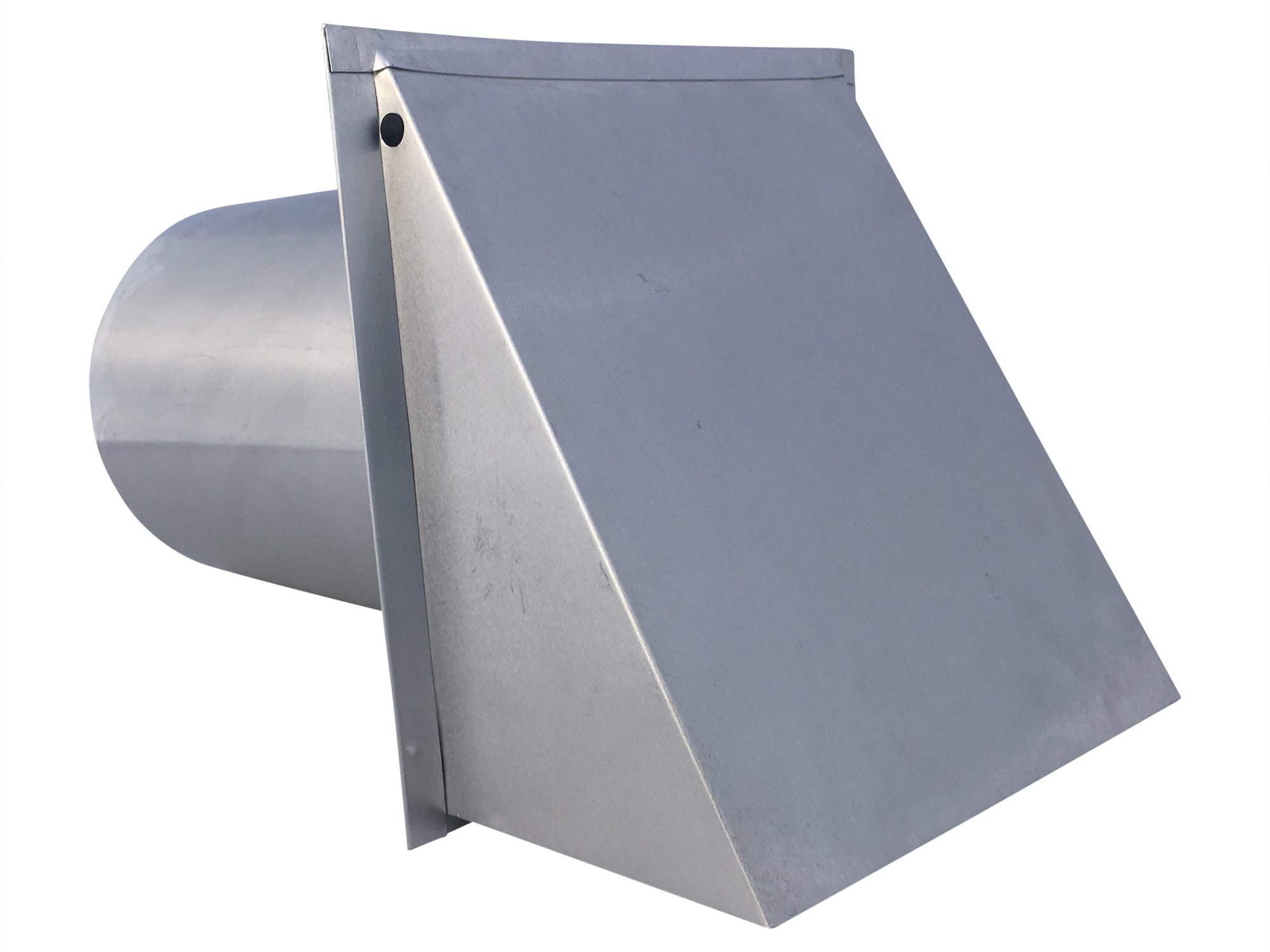 6 Inch Wall Vent Cap - Aluminum - Damper Only - Heavy Duty Hooded Metal  Caps for Exterior Side Wall Exhaust - Spring Loaded Backdraft Damper by Vent  Works - Amazon.com
