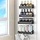 2 Pack Magnetic Spice Rack for Refrigerator, Black Magnetic Shelf and Fridge Kitchen Cabinet Organizers Storage Seasonin