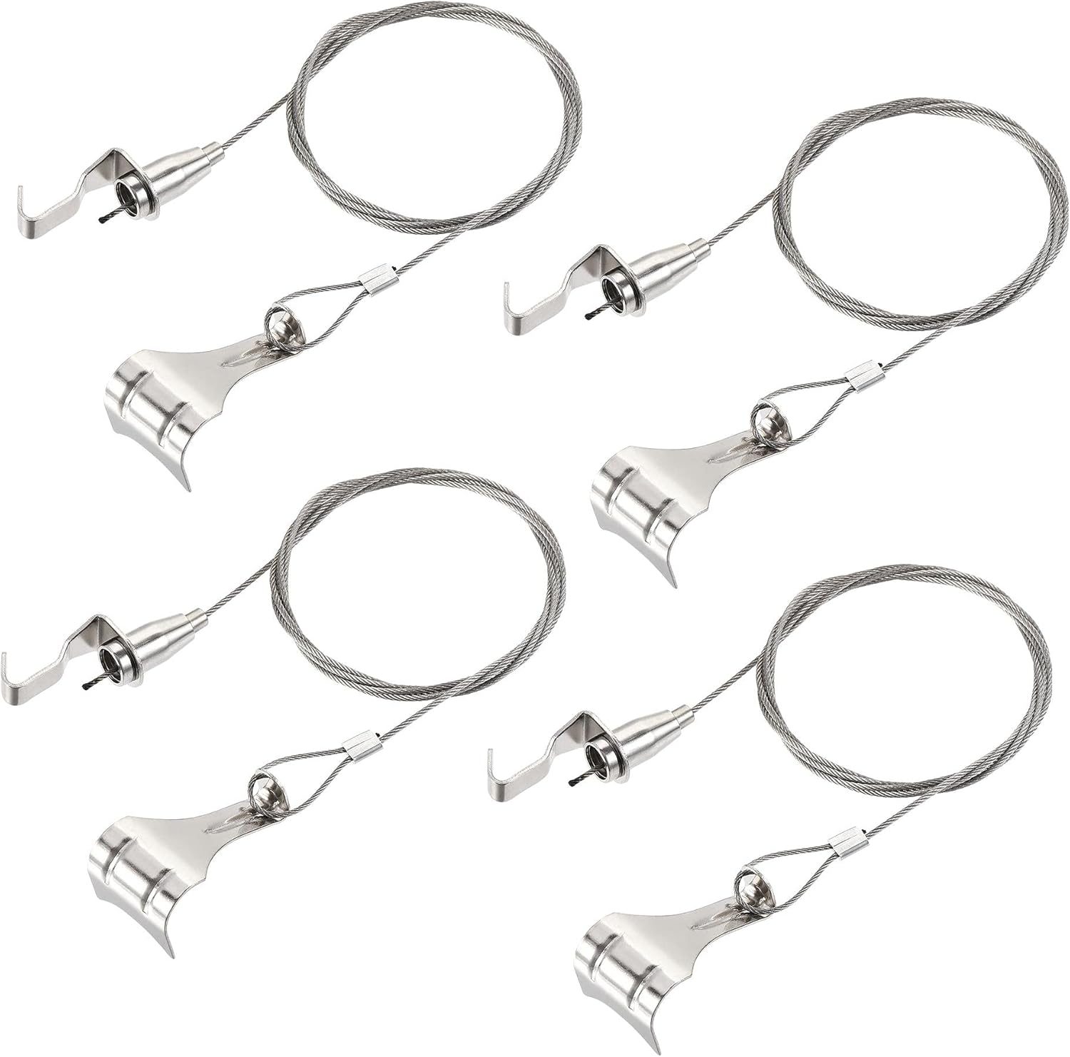 uxcell Picture Hanging Wire Kit, 4Set 1.5M Hanging Wire with Large S