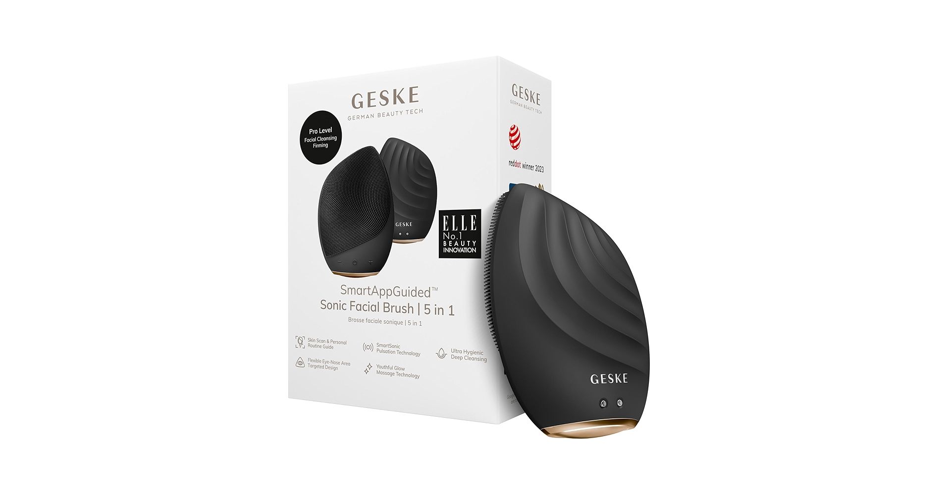 Amazon.com: GESKE SmartAppGuided™ Sonic Facial Brush 5 in 1