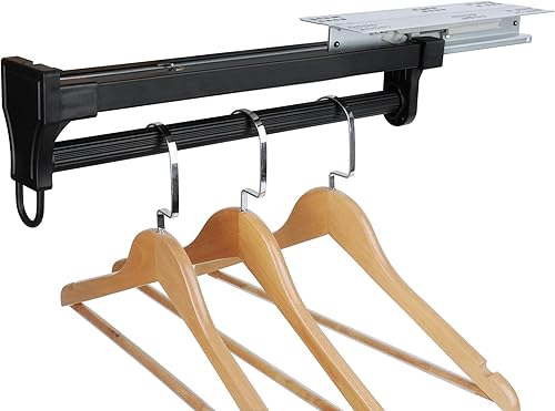 Alise Perchero extraíble para armario, barra ajustable y resistente para ropa de armario, barra para ropa de pantalones, cajones y pantalones,