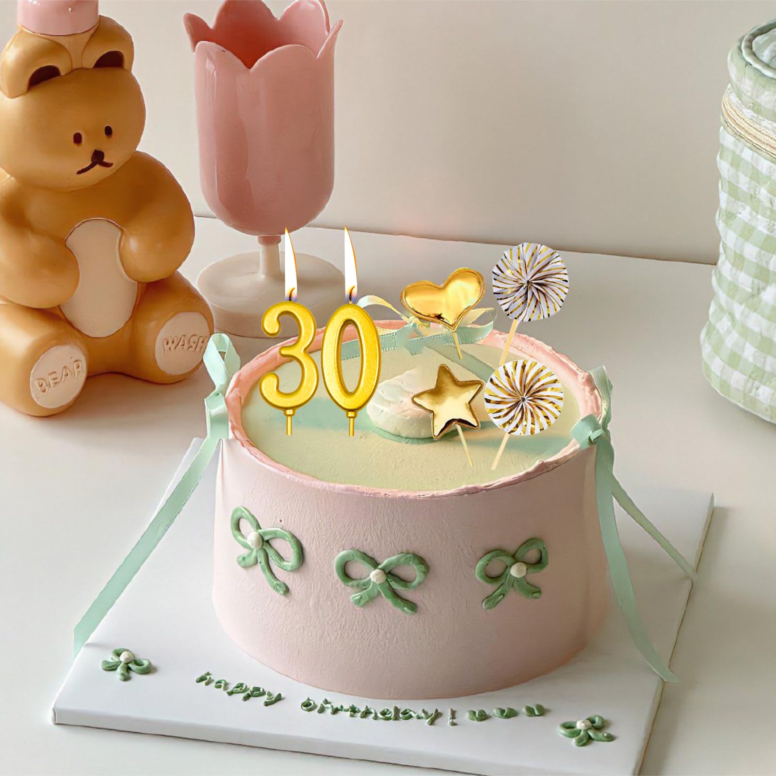 Set 8 Topper Per Torta Compleanno - Decorazioni A Tema Trucco Per Donna - Foto 12