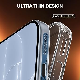 iPhone 18 Pro Max用スピーカープロテクター&USB Cダストプラグ、ブルー