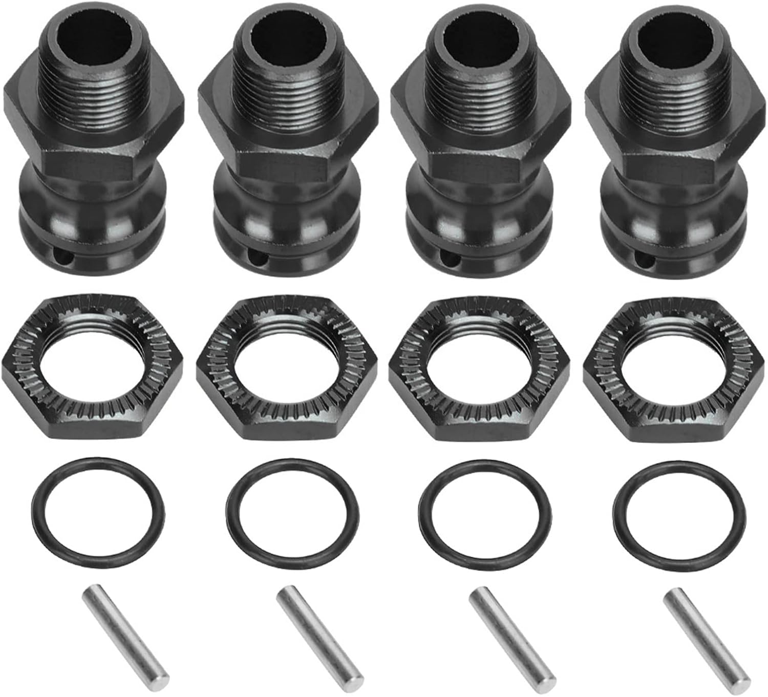 Plplaaoo RC Auto Radadapter 4 Stück - 17mm Auf 23mm Sechskant Alu Legierung