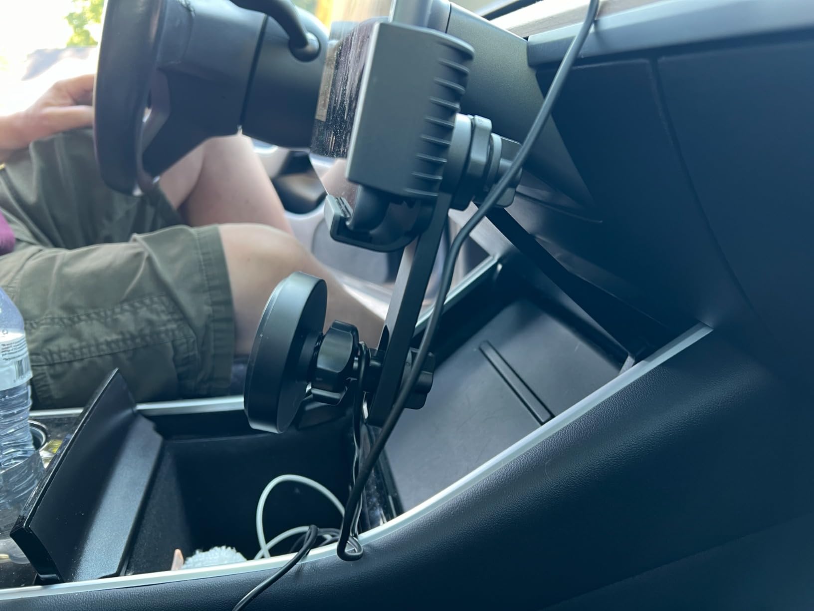 MagSafe Phone Mount for Tesla Model Y, 3 | Ultra-Strong Magnetic Car Holder with Ring Adapter | Compatible with iPhone & Android Smartphones