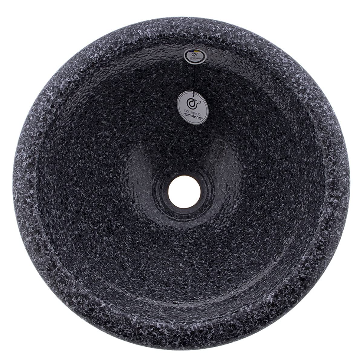 CERÁMICA RAMBLEÑA | Lavabo sobre encimera | Lavabo pequeño | lavabos Redondos | Lavabo encimera | Lavabo suspendido | Modelo 03 | 41x41x18 cm