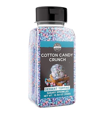 Birch & Meadow 2 Cups of Cotton Candy Crunch, Ice Cream Topping, Dessert Topper