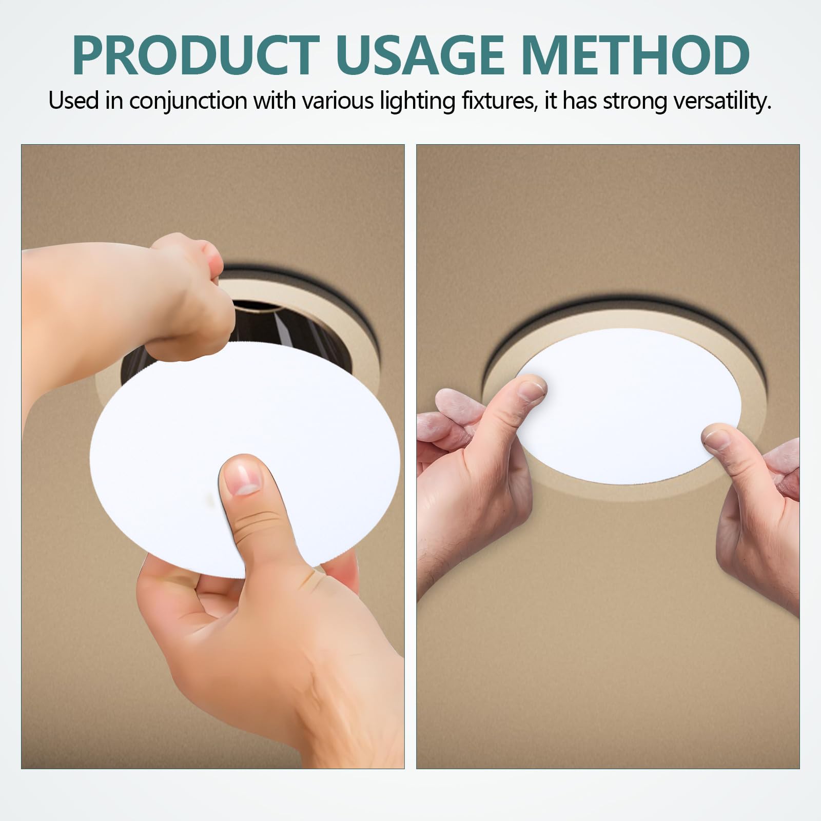 Veemoon Abat-jours Anti-éblouissement Diffuseur de Lumière Protecteur des Yeux en Pvc Blanc Lot de 4 Accessoire Pratique pour Lampes Suspendues pour Éclairage Intérieur