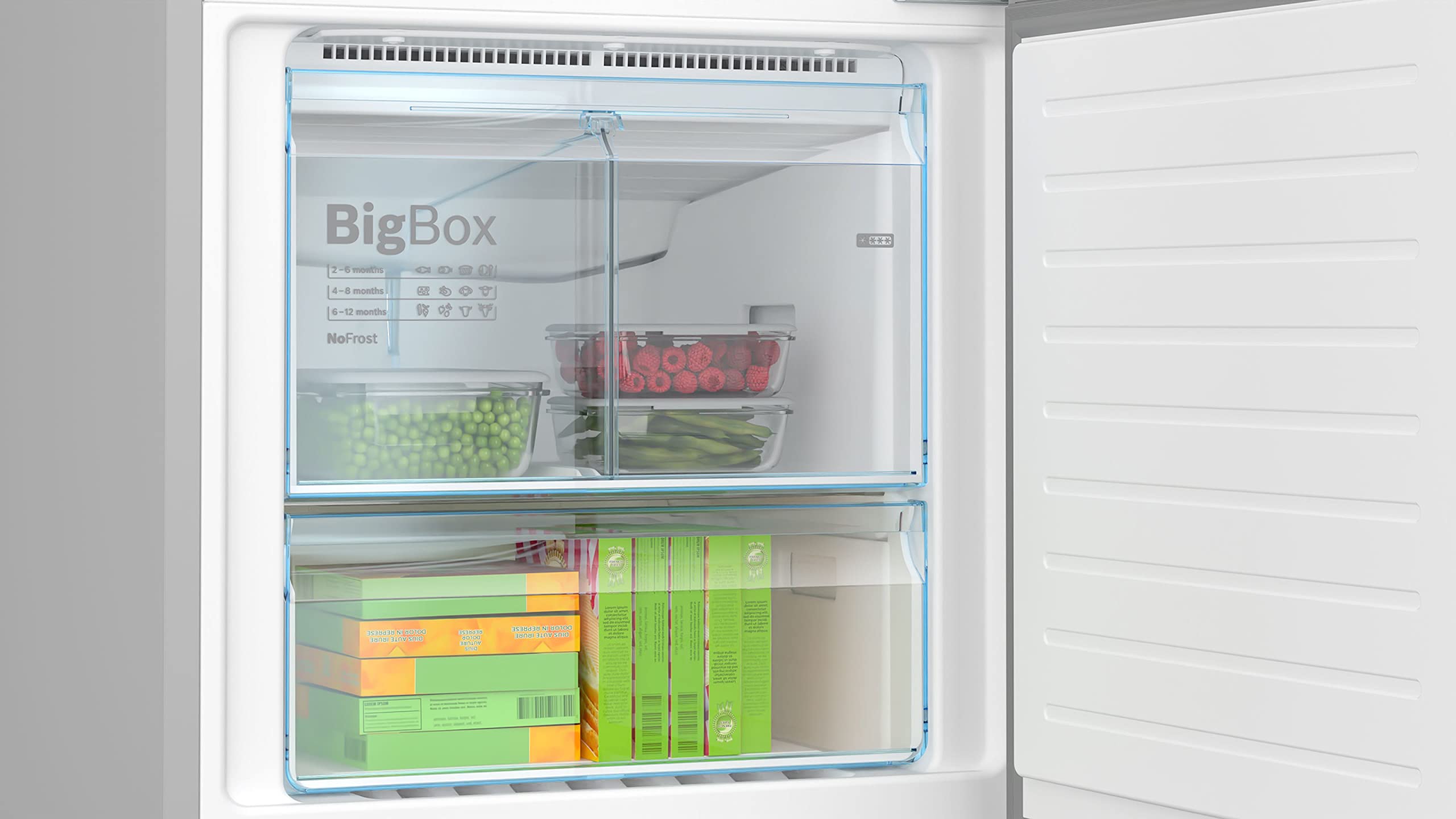 Bosch Serie 4 KGN56XIDR Frigorífico combinado de libre instalación, 193 x 70 x 80, D, 400 l , NoFrost, Acero Inoxidable