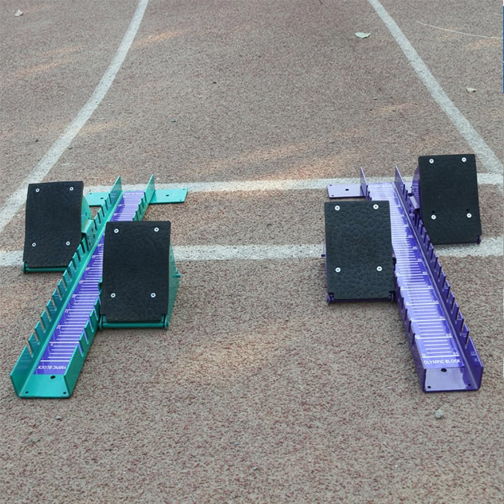 Multi-Function Starting Block, 4 Angle Pedals Adjustable Sprinter Starting Block, Track & Field Light Weight Track Starting Block, Enhance Speed and Performance, Running Equipment