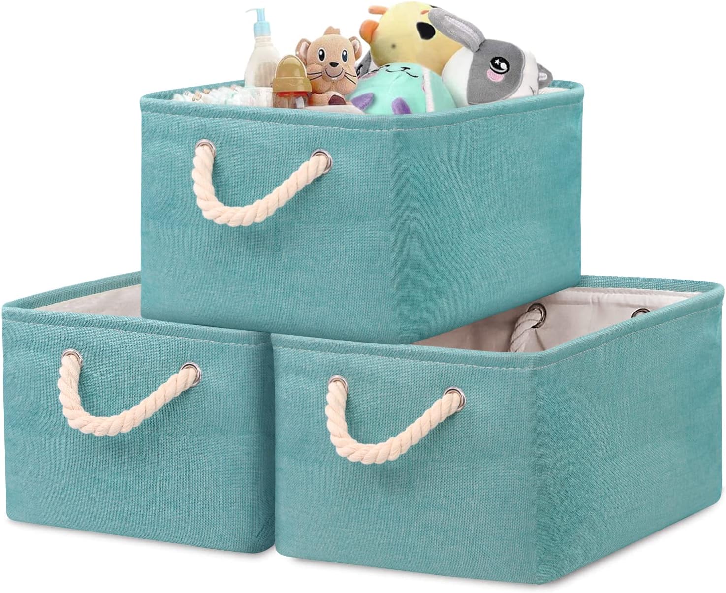 Newthinking Large Storage Boxes for Wardrobe, 3 Pcs 41cm x 31cm x 20cm