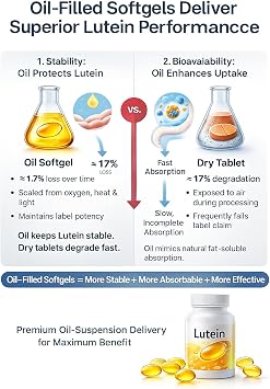 Algae Omega-3 + Eye & Brain Health Complex – 120 Caps - EPA+ Lutein, Zeaxanthin & Astaxanthin, Choline, Vitamin D3 & K2 – Fish-Free Formula
