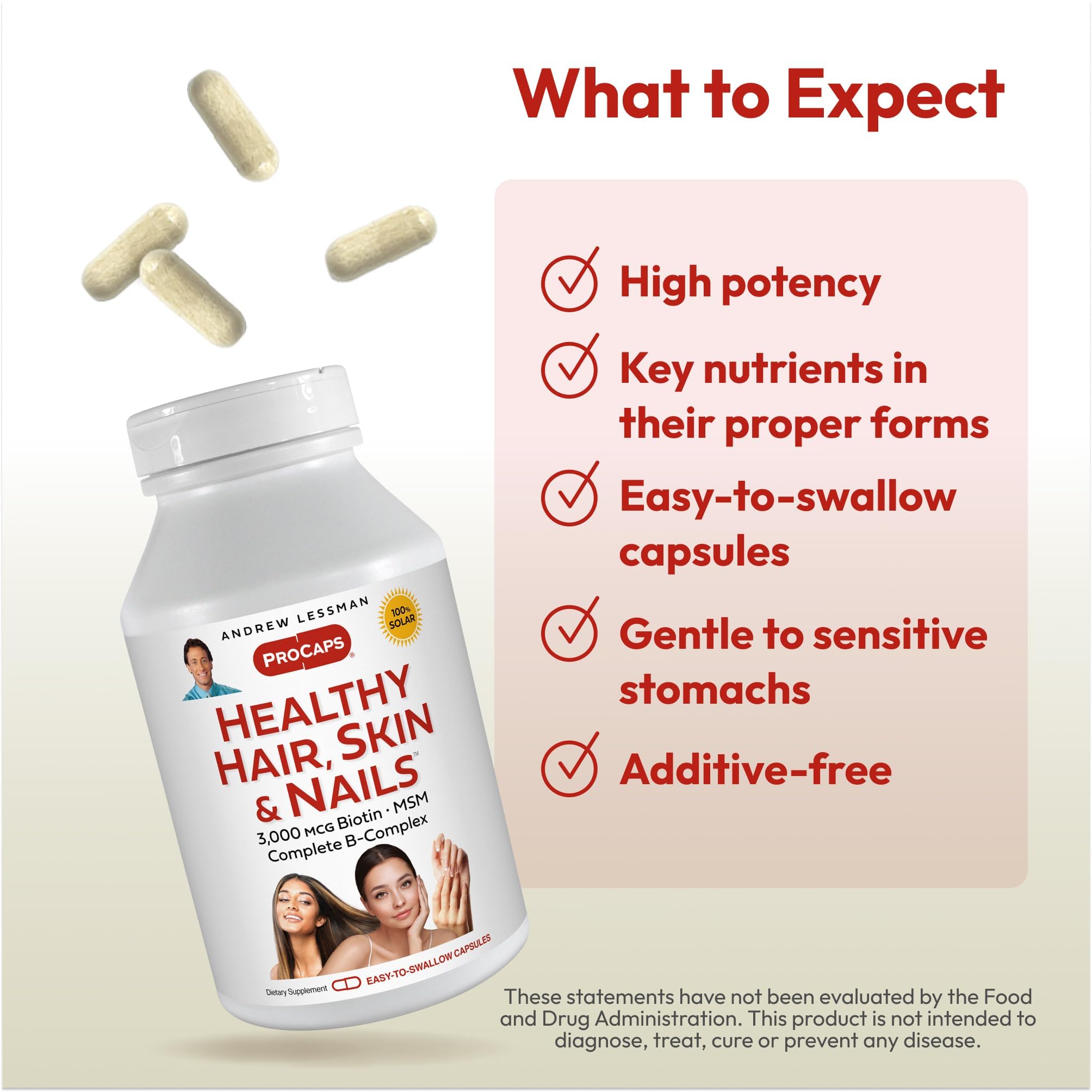 Andrew Lessman ProCaps Healthy Hair, Skin & Nails 3000 mcg Biotin, 360 Ct — Amazon image 4