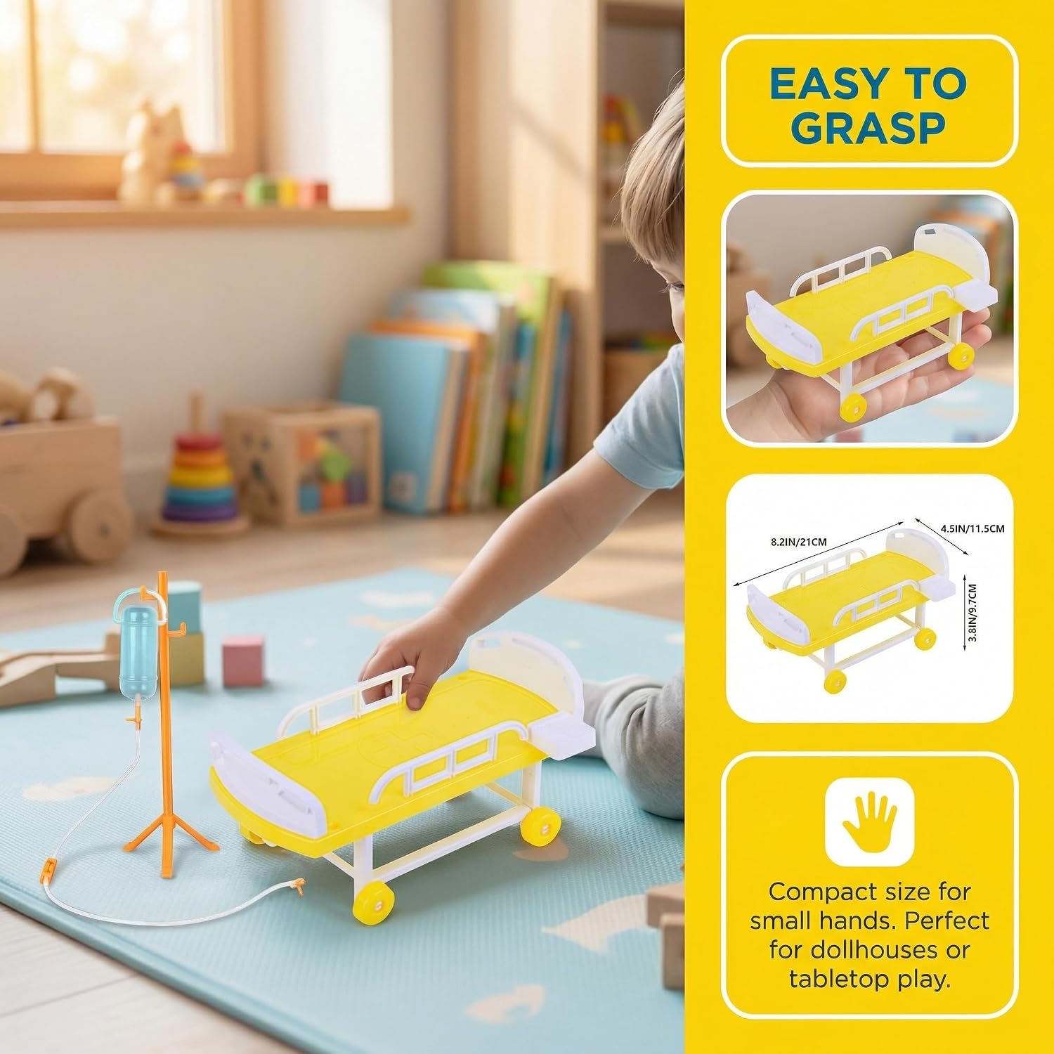Toddmomy Dollhouse Mini Imitation Toys - Doctor Role Play & Pretend Play Playset Accessories for Kids