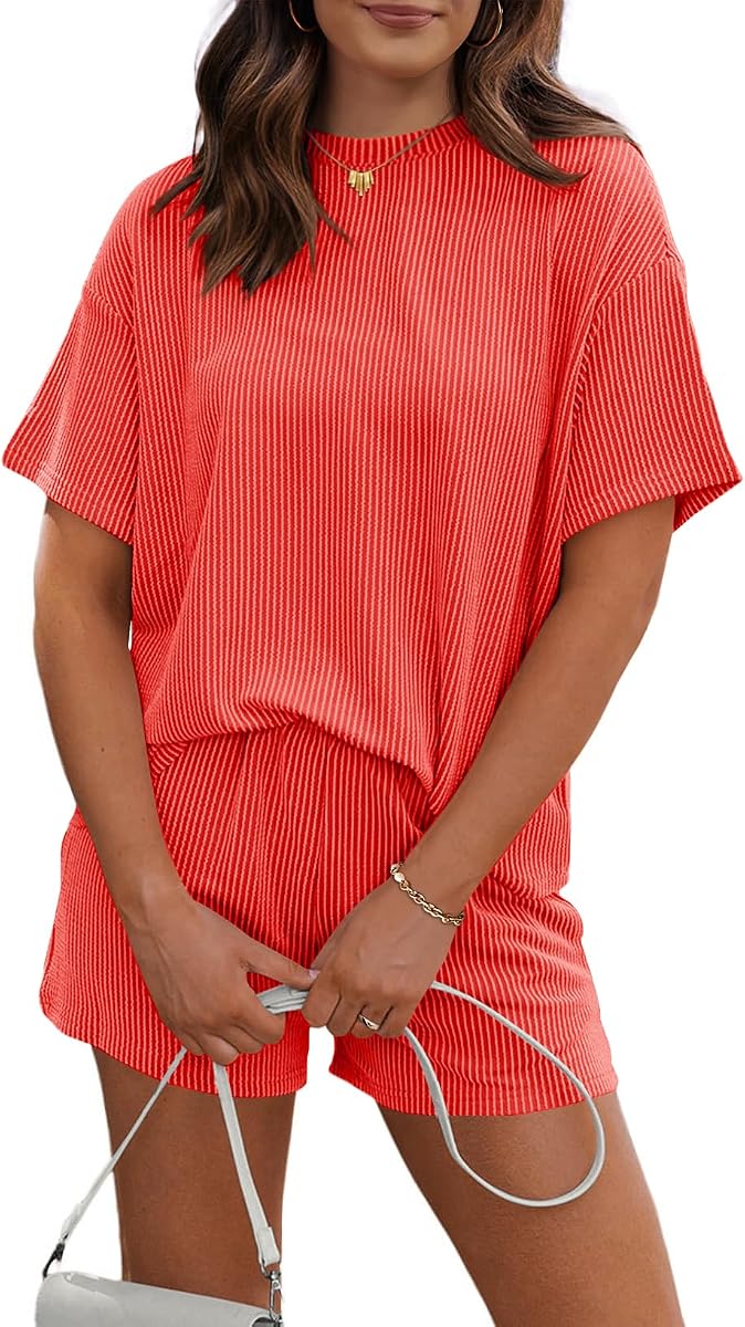 RUBZOOF 2 Piece Sets for Women Summer Outfits Lounge Sets