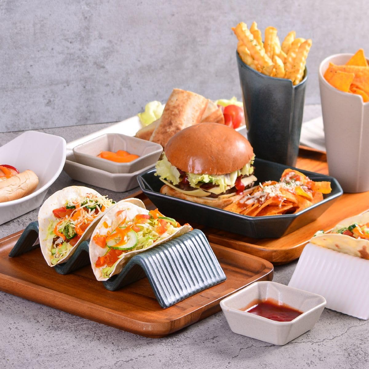 CreaTable, 33984, Serie Streat Food, Geschirrset, Streat Taco Stand 2-2 teilig