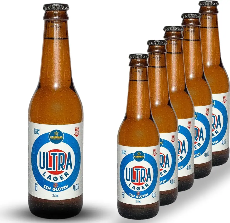 Cerveja Campinas Ultra Lager sem Glúten 355ml - 6 unidades