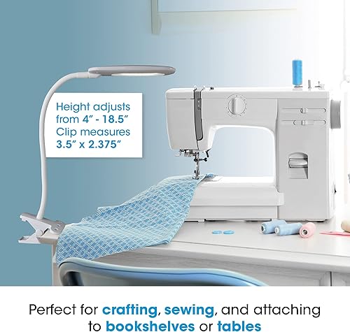 Miniatura 5 de OttLite - Lámpara de clip LED flexible con tecnología LED ClearSun, luz de clip suave al tacto es regulable y flexible, lámpara de lectura fácil de