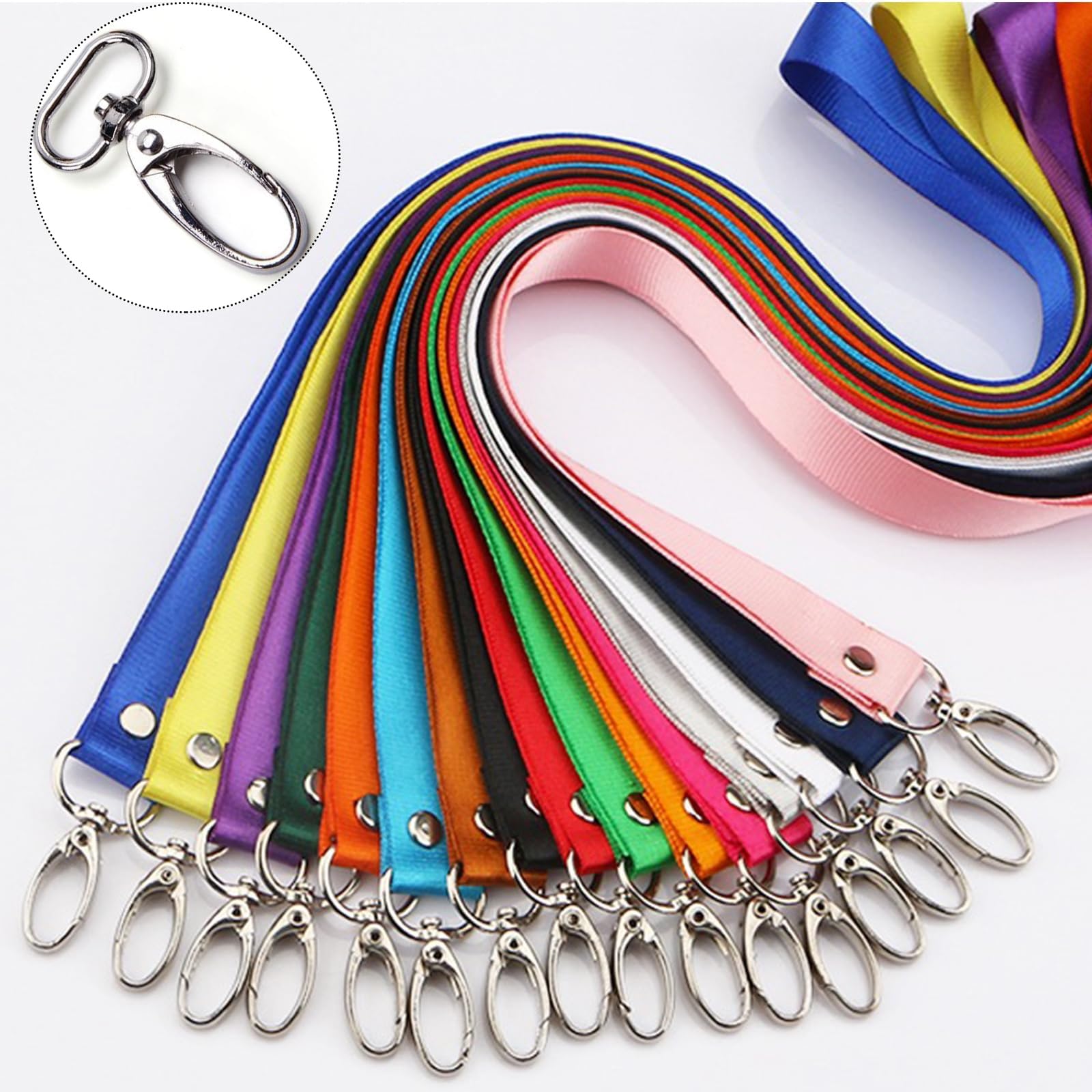 30 piezas de cierre giratorio, mosquetones, llavero de langosta, clip de gancho para bolsos, cinturones, llaveros y manualidades (ancho interior 25mm)