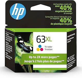 Sponsored Ad - Original HP 63XL Tri-color High-yield Ink | Works with HP DeskJet 1112, 2130, 3630 Series; HP ENVY 4510, 45...