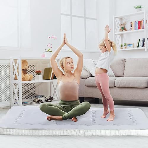 Miniatura 2 de KIAYACI Colchón de suelo japonés tatami, colchoneta acolchada para cama de dormitorio universitario, colchón enrollable, colchón para dormitorio,