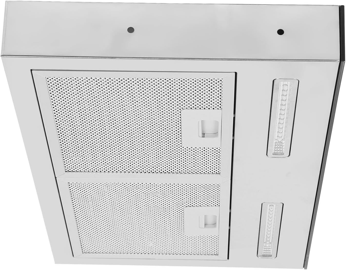 RV Stove Range Hood Stainless Steel Dual Exhaust Fan Touch Control 3 Adjustable Gear LED Light Range Hood for Wagon Yacht Ship DC12V