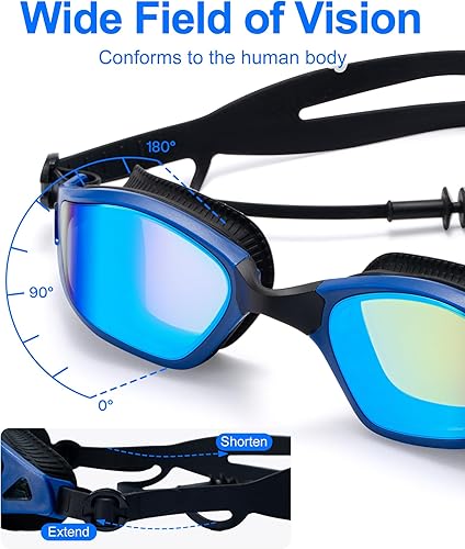 Miniatura 3 de Gafas de natación, vista súper clara, gafas de natación para adultos (blanco)