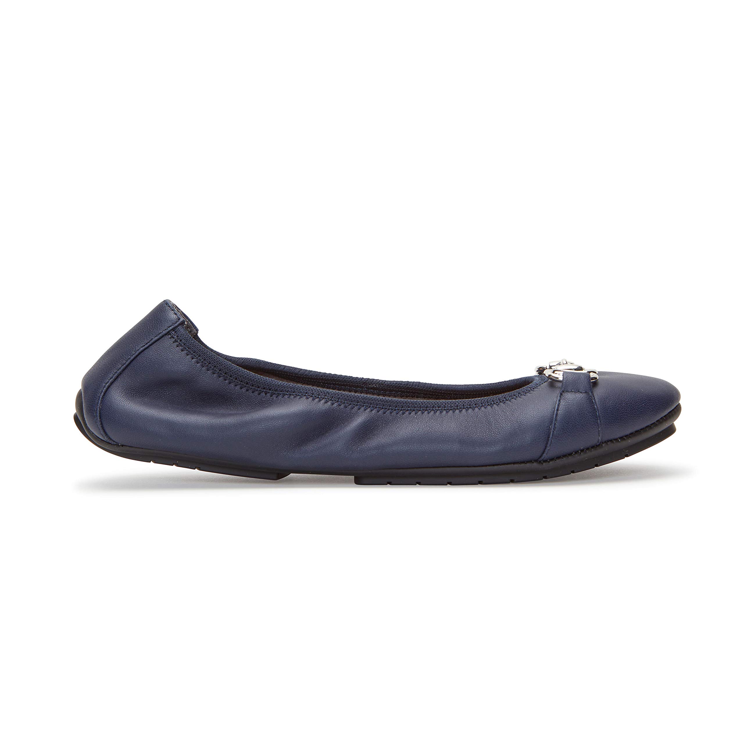 Olympia Ballet Flat w/Silver Chain