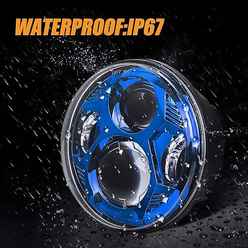 Miniatura 4 de 5-34 5.75 - Faro LED para motocicleta compatible con Harley Davidson Dyna Street Bob Iron 883 Sportster Super Wide Glide Low Rider Night Rod Softail