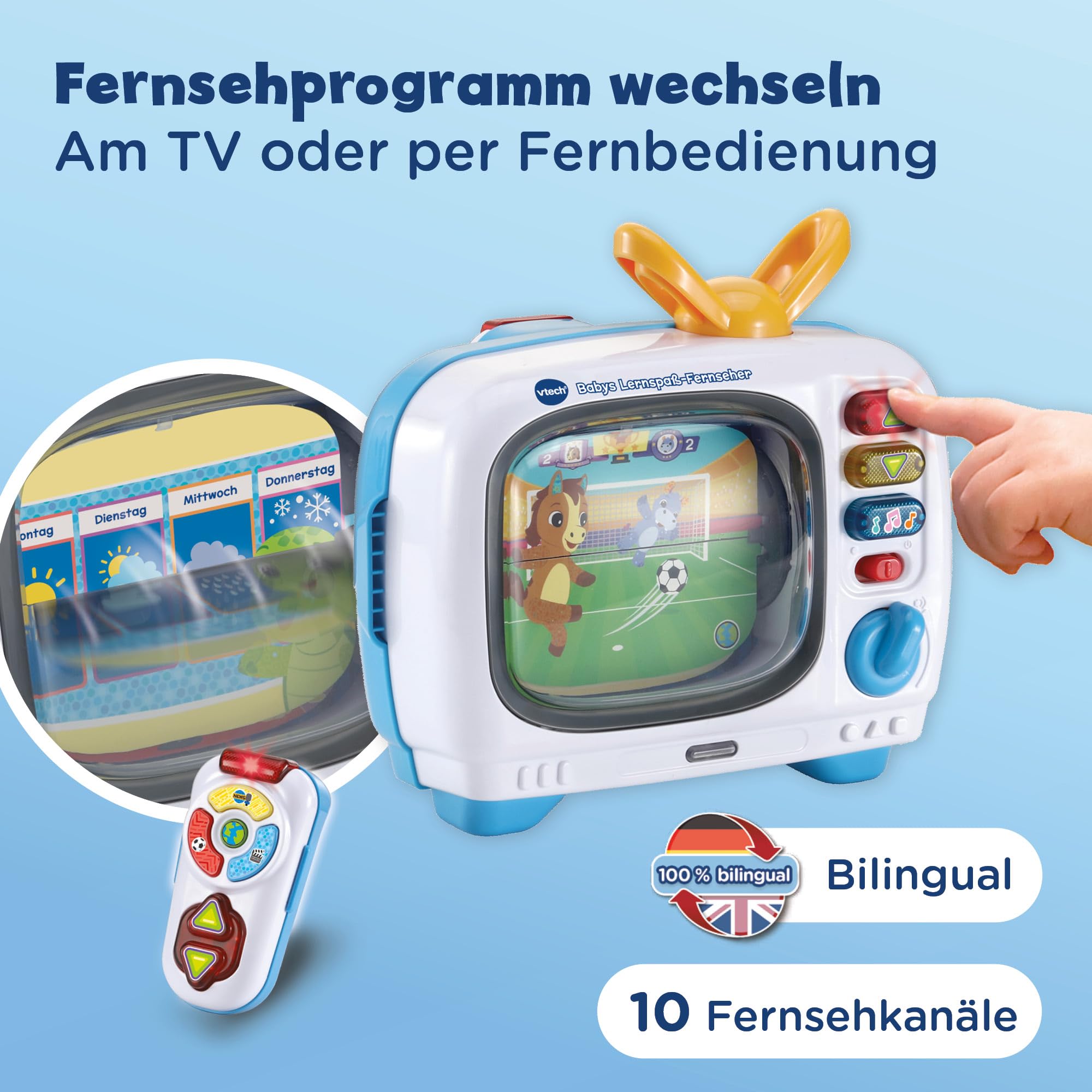 VTech Baby Lernspaß-Fernseher mit Fernbedienung, 12-36 Monate