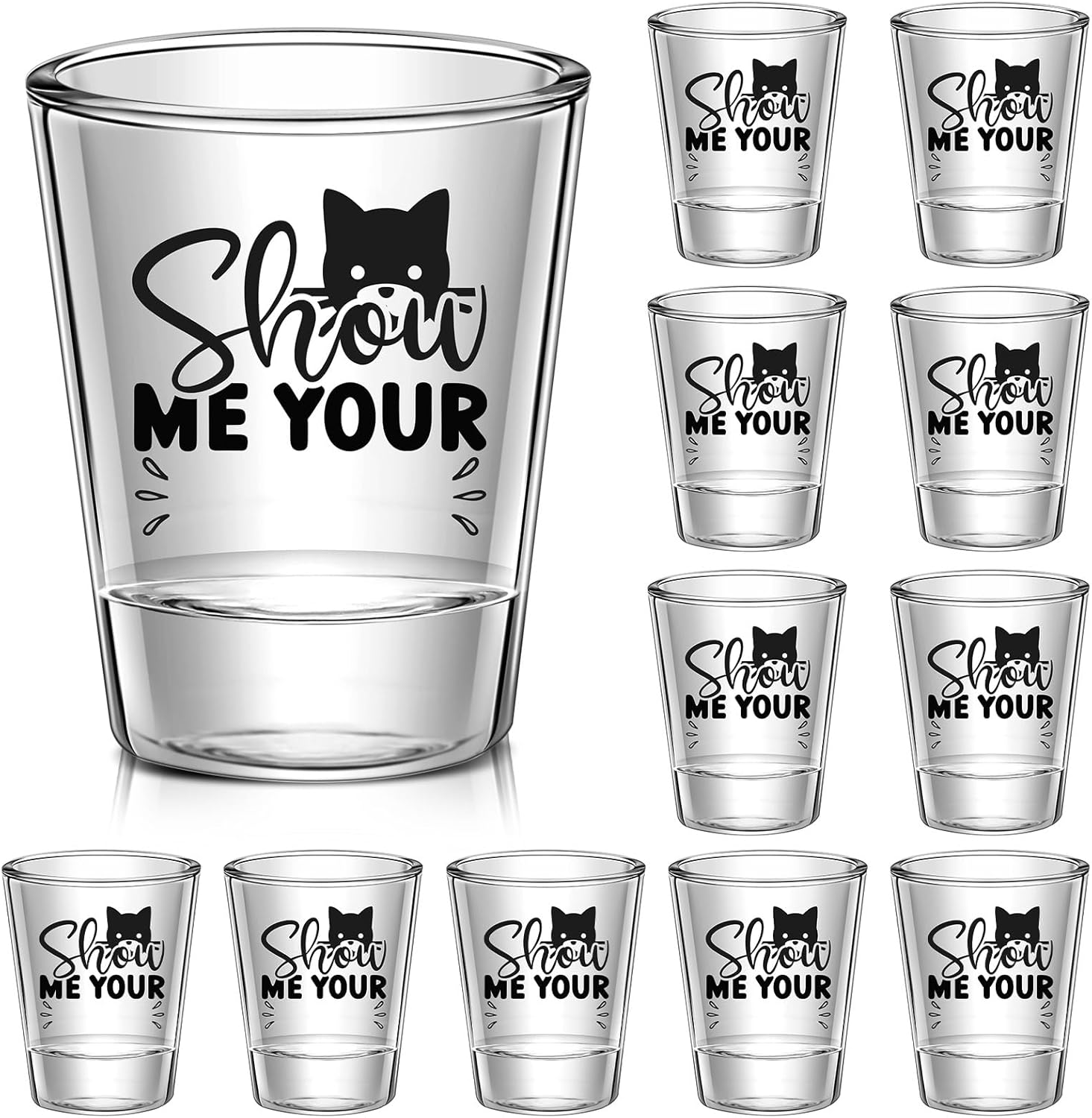 Pinkunn 12 Pcs Funny Nurse Shot Glasses 1.75 oz Cute Funny
