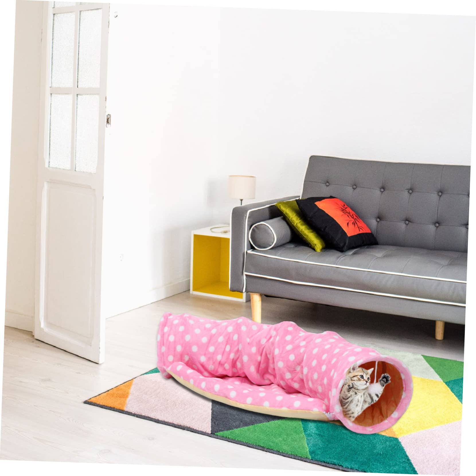 Abaodam Tunnel De Jeu pour Chat Tunnel-Tente Amusante Jouet Confortable pour Chat Intérieur