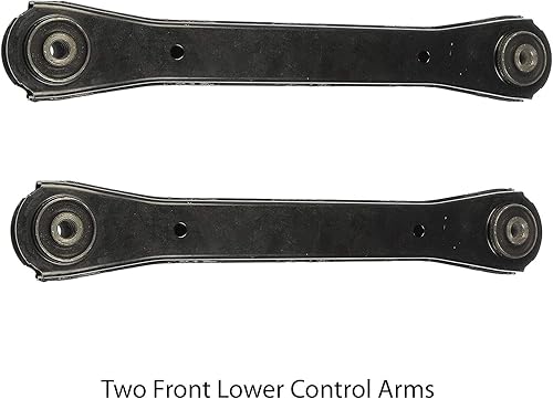 Miniatura 3 de DTA 2 nuevos brazos de control delanteros superiores + 2 nuevos brazos de control delanteros inferiores, repuesto OEM compatible con Ram 2500 3500