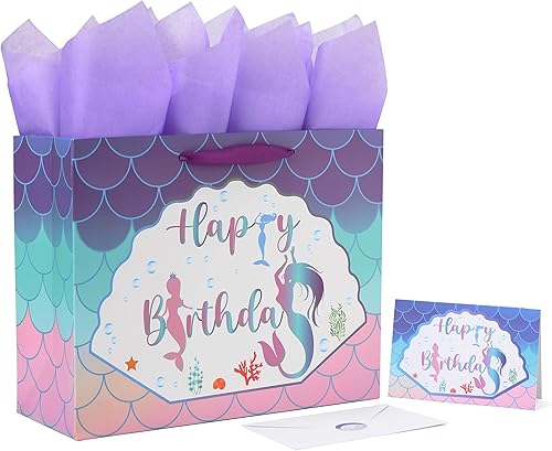 Bolsa de regalo grande de 13 pulgadas para fiesta de cumpleaños de mujeres, fiesta de cumpleaños de niñas o niños, baby shower Bolsa de regalo grande de 13 pulgadas para fiesta de cumpleaños de mujeres, fiesta de cumpleaños de niñas o niños, baby shower