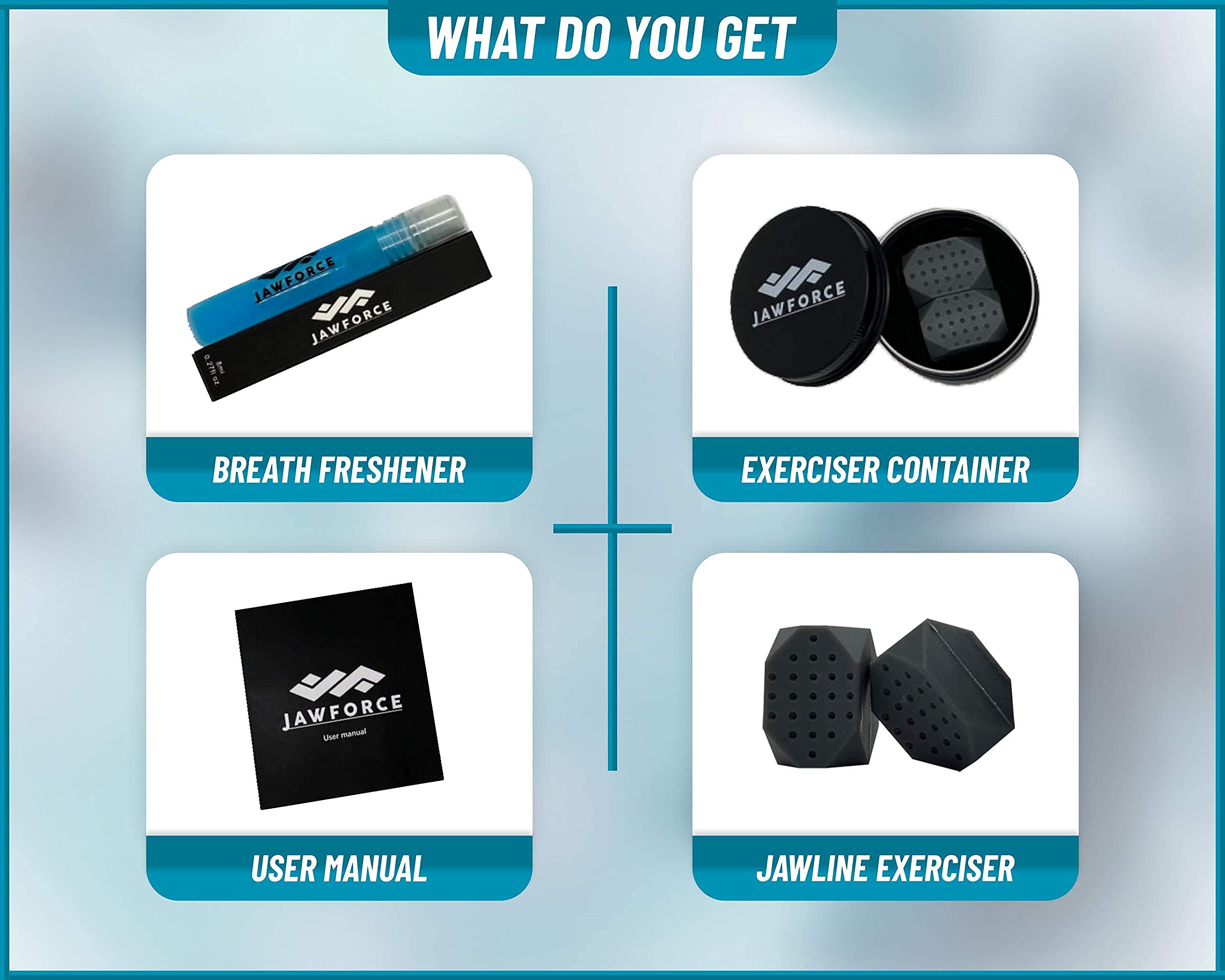 JawForce Jaw Exerciser for Men & Women, Small Size Jawline Exerciser