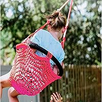 Vista 4 de JKsmart Asiento de columpio para niños de servicio pesado con cuerda de juego, juego de columpio seguro para niños, perfecto para interiores