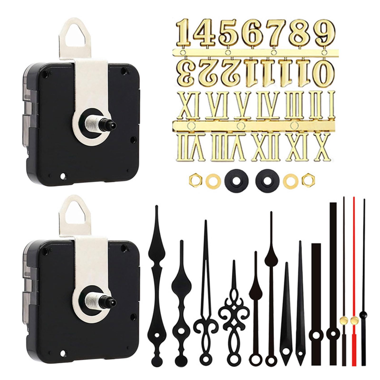 Woedpez Professional and Practical Quartzs Wall Clock Movement Mechanism Parts Kits with Hands Movement with Hands